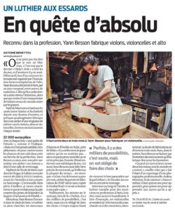 Un luthier aux Essards (Sud Ouest – 27 avril 2016)